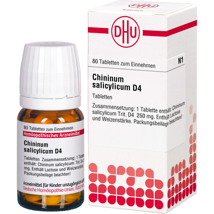 DHU Chininum salicylicum D4 Tabletten, 80 St. Tabletten