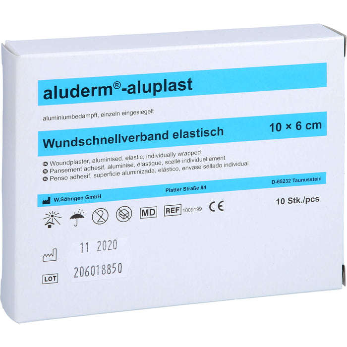 aluderm-aluplast elastisch 1 m x 6 cm Wundauflage, 1 pc Pansement