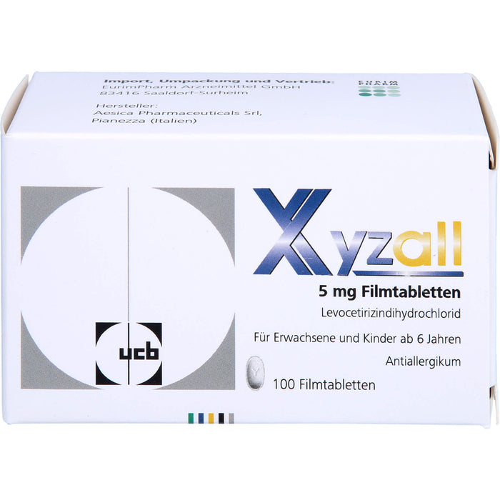 Xyzall 5 mg Filmtabletten Antiallergikum, 100 pcs. Tablets