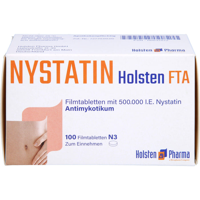 Nystatin Holsten Filmtabletten  Antimykotikum, 100 pc Tablettes