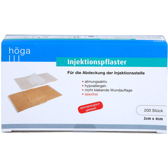 Injektionspflaster hypoallergen 2x4cm, 200 St PFL