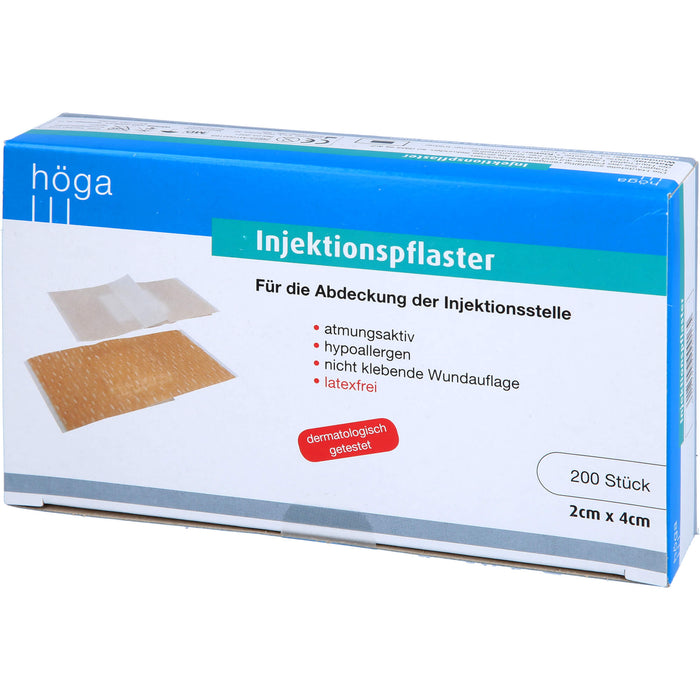 Injektionspflaster hypoallergen 2x4cm, 200 St PFL