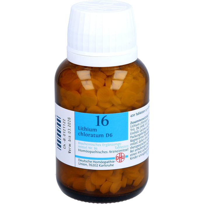 DHU Schüßler-Salz Nr. 16 Lithium chloratum D6 Tabletten, 420 pc Tablettes