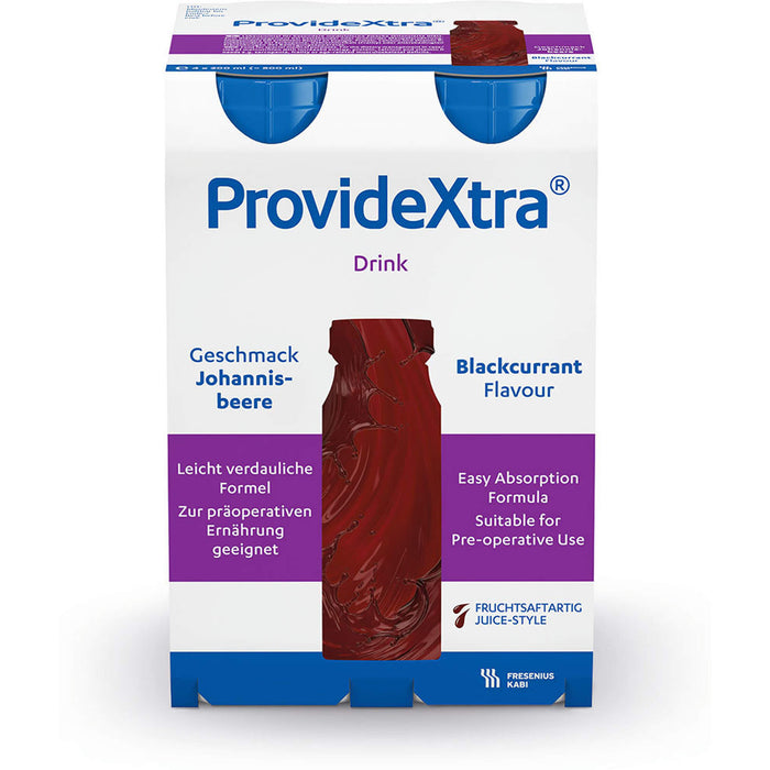 ProvideXtra DRINK Johannisbeere Trinkflasche, 4X200 ml LOE