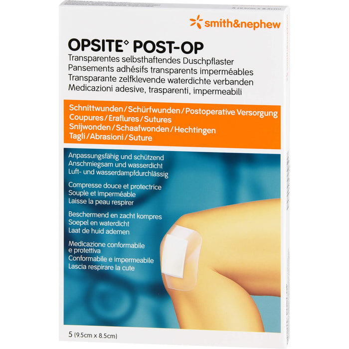 OPSITE Post-OP steril 9,5 x 8,5 cm Duschpflaster, 5 St. Wundauflagen