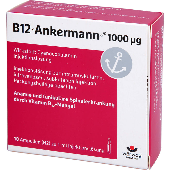 B12 Ankermann 1000 µg Ampullen, 10 pc Ampoules