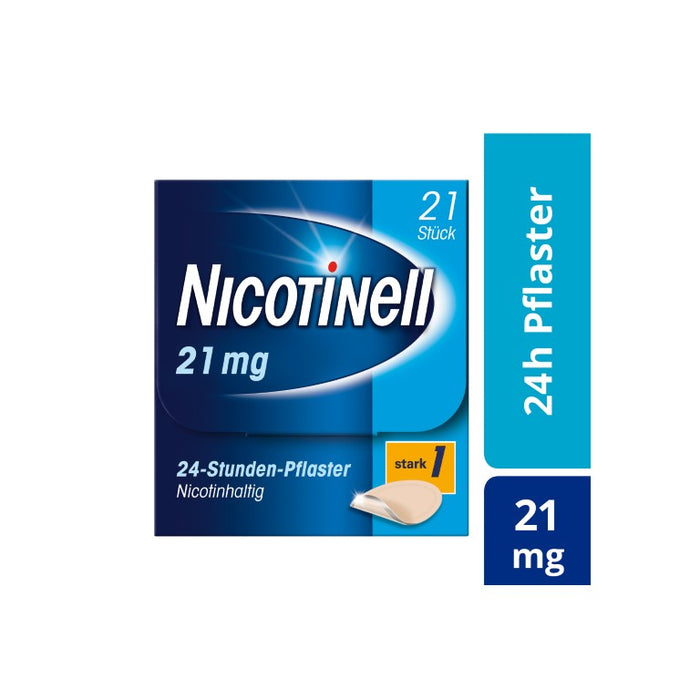 Nicotinell 21 mg/24-Stunden-Pflaster (bisher 52,5 mg) Stärke 1 (stark), 21 pc Pansement