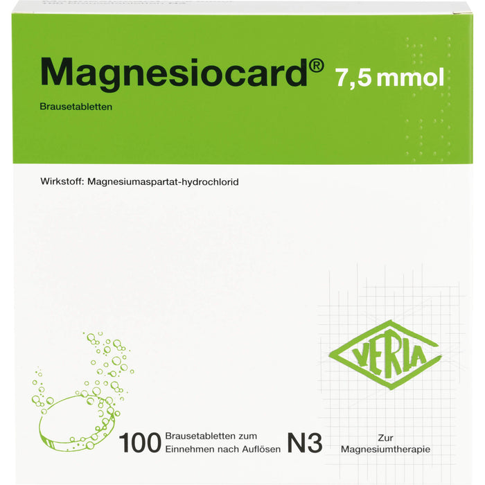 Magnesiocard 7,5 mmol, Brausetabletten, 100 St. Tabletten