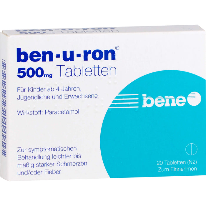 Ben-u-ron 500 mg Tabletten, 20 St. Tabletten