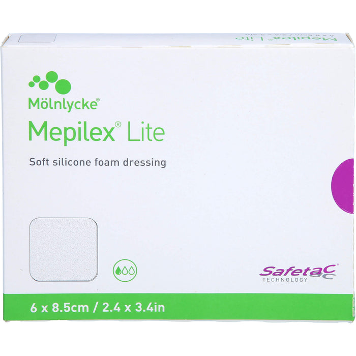 Mepilex Lite Schaumverband 6x8,5 cm steril, 5 St VER