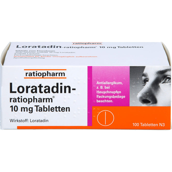 Loratadin-ratiopharm 10 mg Tabletten bei Allergien, 100 pcs. Tablets