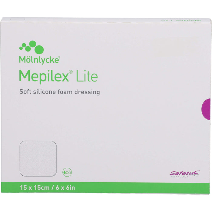 Mepilex Lite Schaumverband 15x15 cm steril, 5 St VER