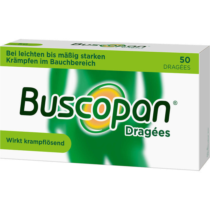 Buscopan Dragées wirkt krampflösend Original Sanofi-Aventis, 50 St. Tabletten