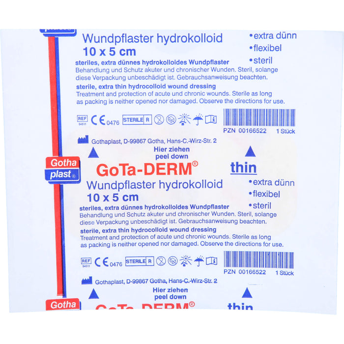 Gotha-Derm Hydrokolloides Wundpflaster 10cmx5cm, 1 St PFL