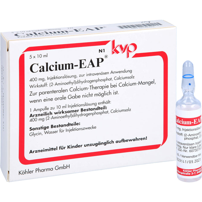 Calcium-EAP Injektionslösung bei Calcium-Mangel, 5 pcs. Ampoules