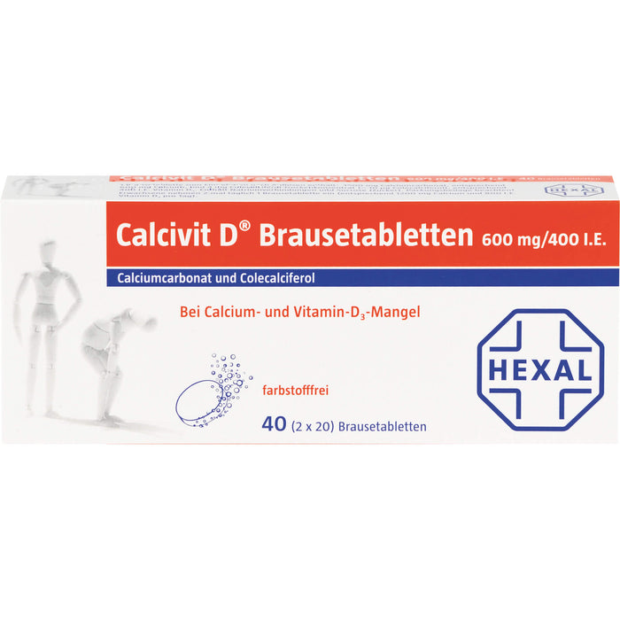 Calcivit D Brausetabletten 600 mg/400 I.E., 40 St. Tabletten