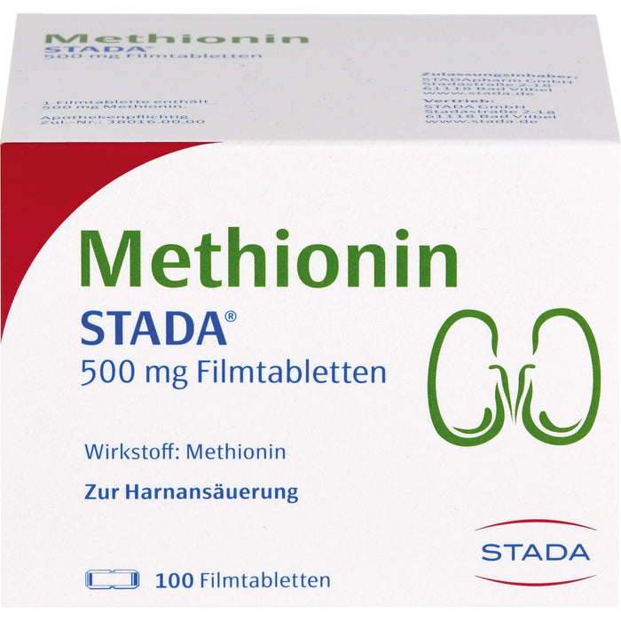 Methionin STADA 500 mg Filmtabletten zur Harnansäuerung, 100 pcs. Tablets