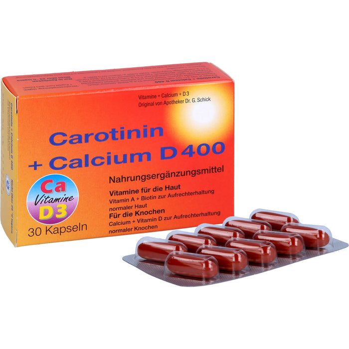 Inkosmia Carotinin + Calcium D 400 Kapseln, 30 pc Capsules