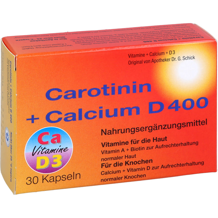 Inkosmia Carotinin + Calcium D 400 Kapseln, 30 pcs. Capsules