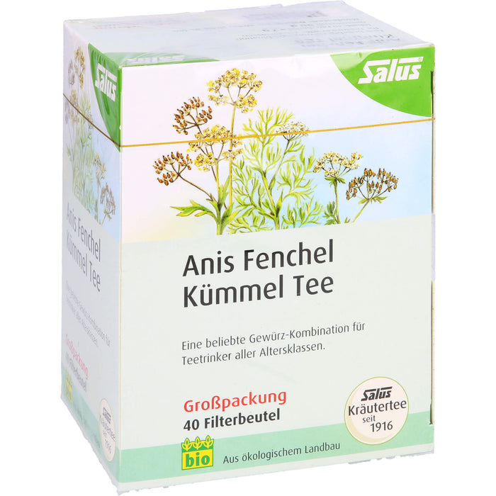 Salus Anis Fenchel Kümmel Tee bio, 40 pc Sac filtrant