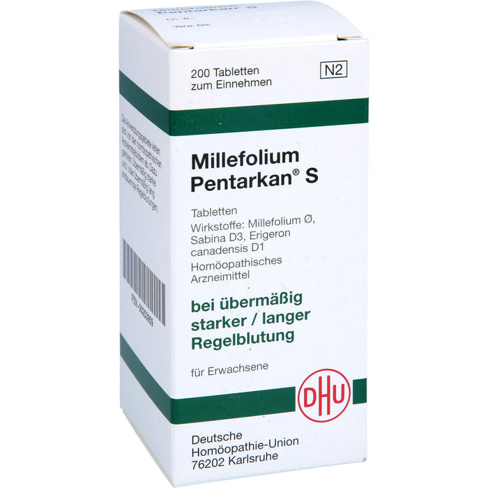 DHU Millefolium Pentarkan S Tabletten bei übermäßig starker / langer Regelblutung, 200 pcs. Tablets