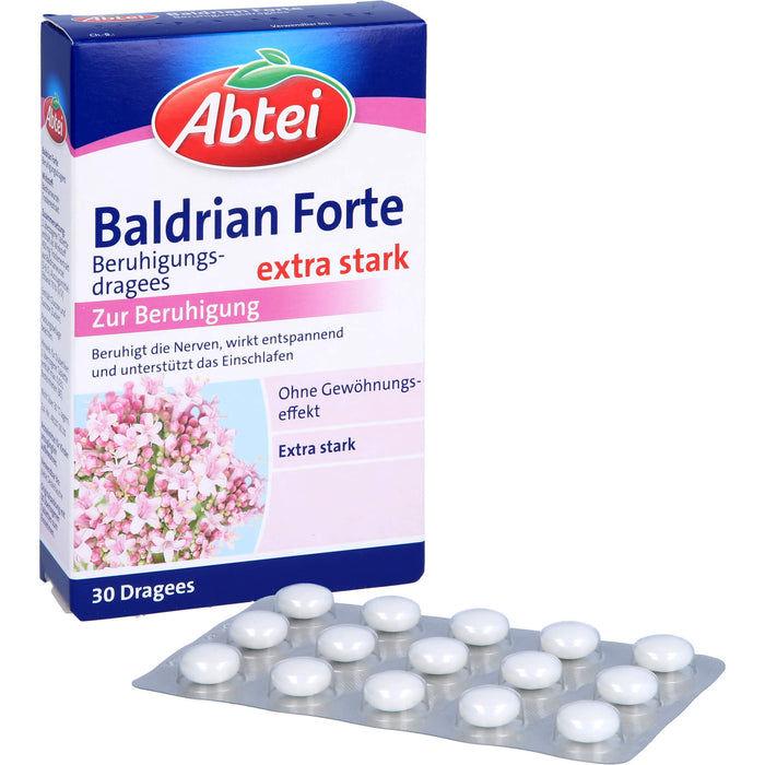 Abtei Baldrian Forte Beruhigungsdragees, 30 pc Tablettes