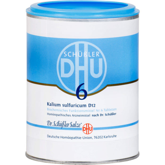 DHU Schüßler-Salz Nr. 6 Kalium sulfuricum D 12 Tabletten, 1000 pc Tablettes