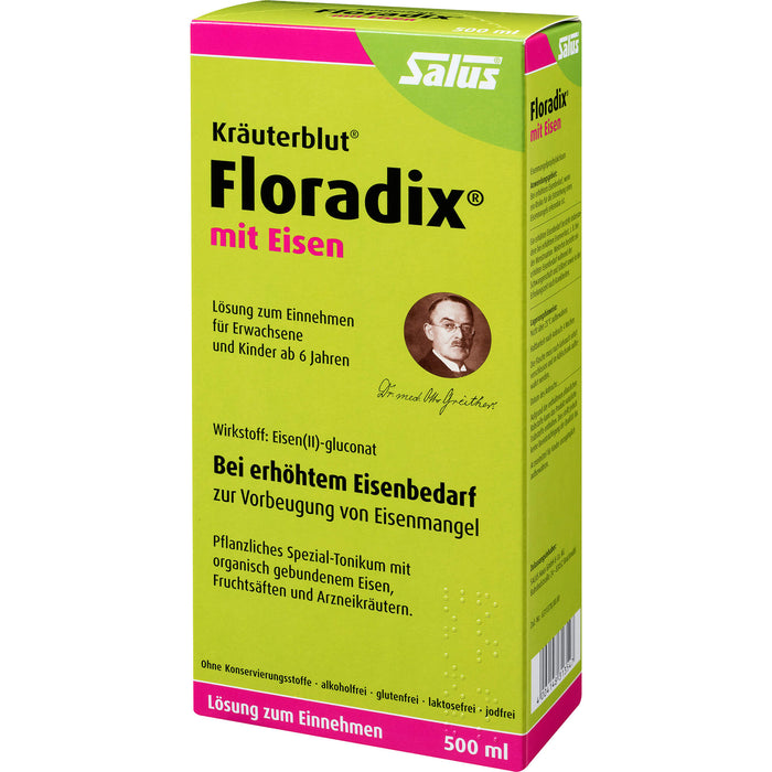 Floradix mit Eisen Lösung, 500 ml Solution