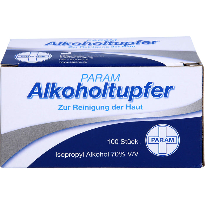 PARAM Alkoholtupfer zur Reinigung der Haut, 100 pcs. Swab