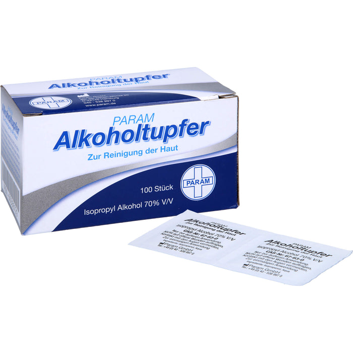 PARAM Alkoholtupfer zur Reinigung der Haut, 100 pcs. Swab