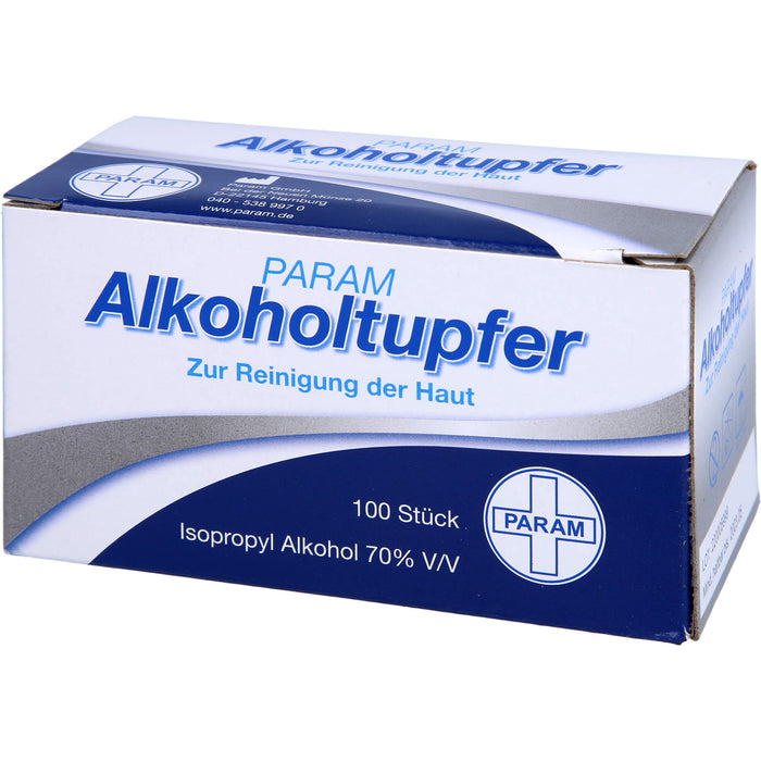 PARAM Alkoholtupfer zur Reinigung der Haut, 100 pcs. Swab