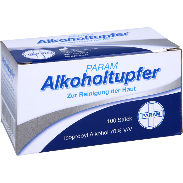 PARAM Alkoholtupfer zur Reinigung der Haut, 100 pcs. Swab