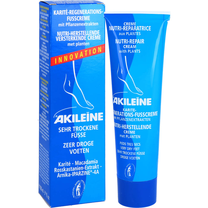 AKILEÏNE Karité-Regenerations-Fußcreme, 100 ml Creme