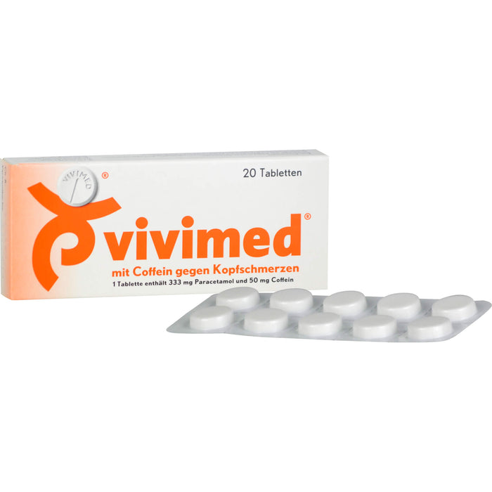 vivimed mit Coffein gegen Kopfschmerzen Tabletten, 20 St. Tabletten