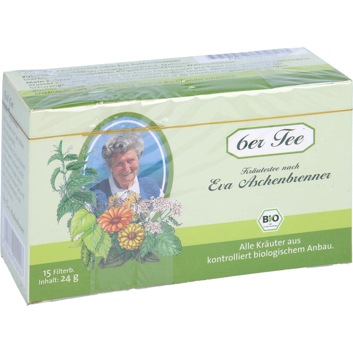 6er Tee Kräutertee nach Eva Aschenbrenner , 15 pc Sac filtrant