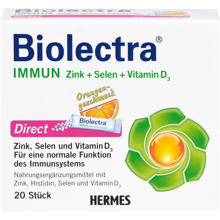 Biolectra Immun Zink + Selen + Vitamin D3 direct Micro-Pellets, 20 pc Sachets