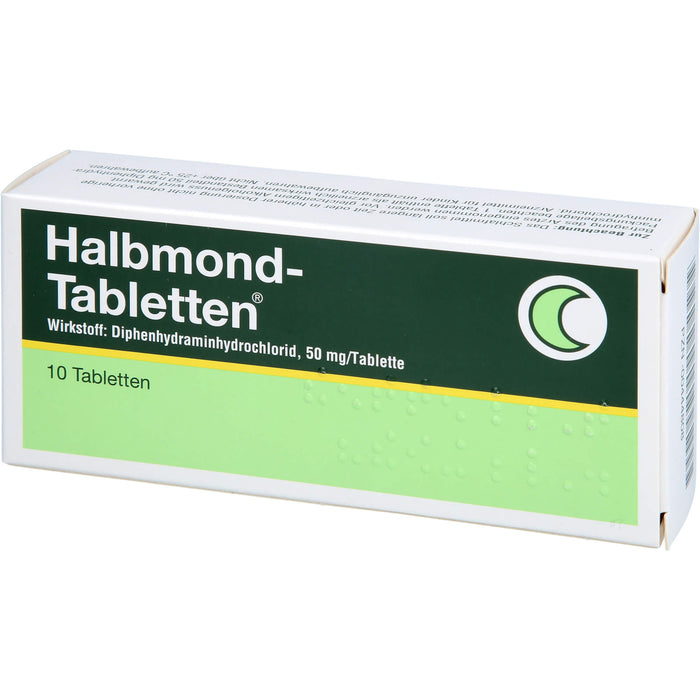 Halbmond-Tabletten 50 mg zur Kurzzeitbehandlung von Schlafstörungen, 10 pc Tablettes