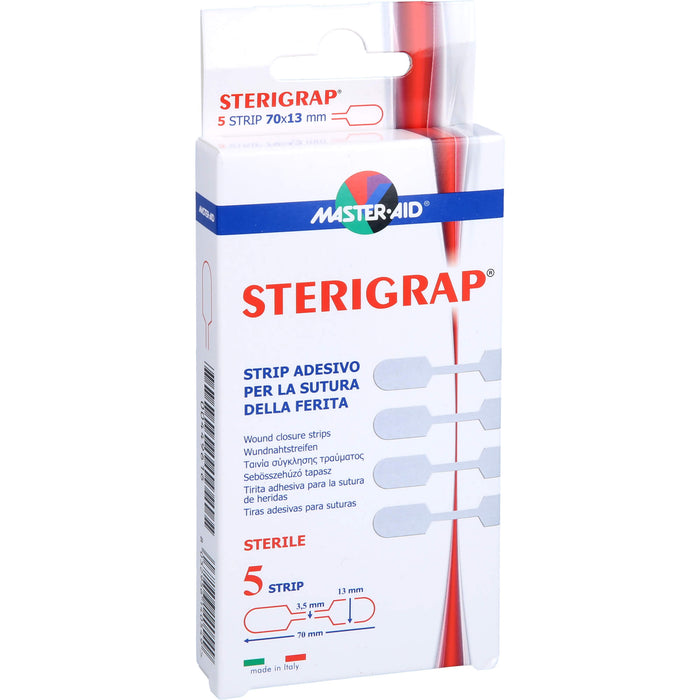 STERIGRAP Wundnahtstreifen 13 x 70 mm Knochenform, 5 pcs. Patch