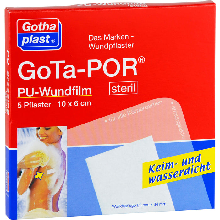 Gota-POR PU Wundfilm 10x6cm steril, 5 pcs. Patch