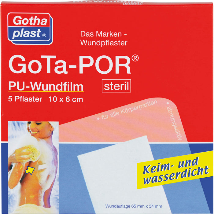 Gota-POR PU Wundfilm 10x6cm steril, 5 pc Pansement