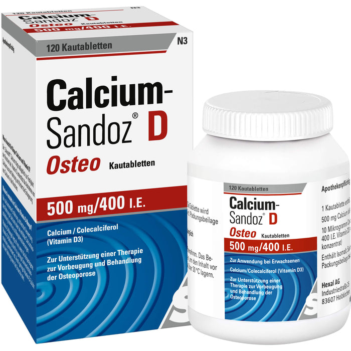 Calcium-Sandoz D Osteo Kautabletten, 120 pc Tablettes