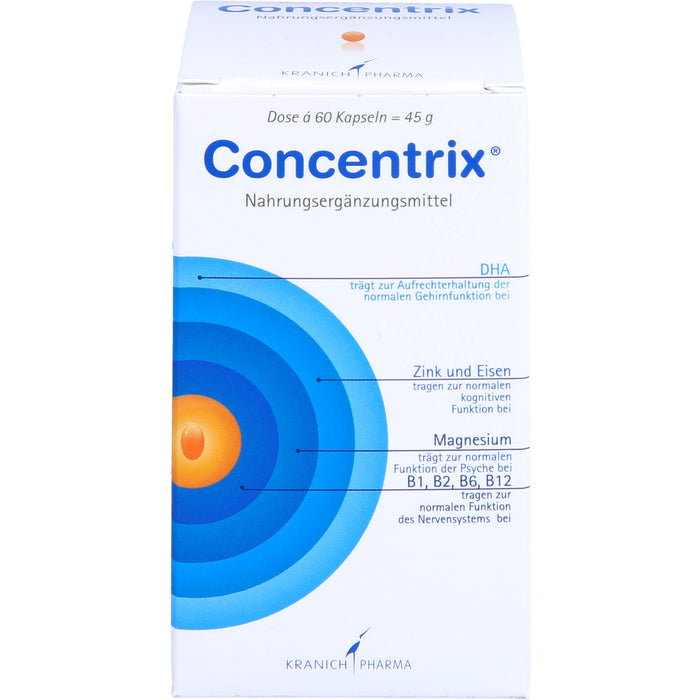 Concentrix Kapseln für Konzentration und Aufmerksamkeit, 60 pc Capsules