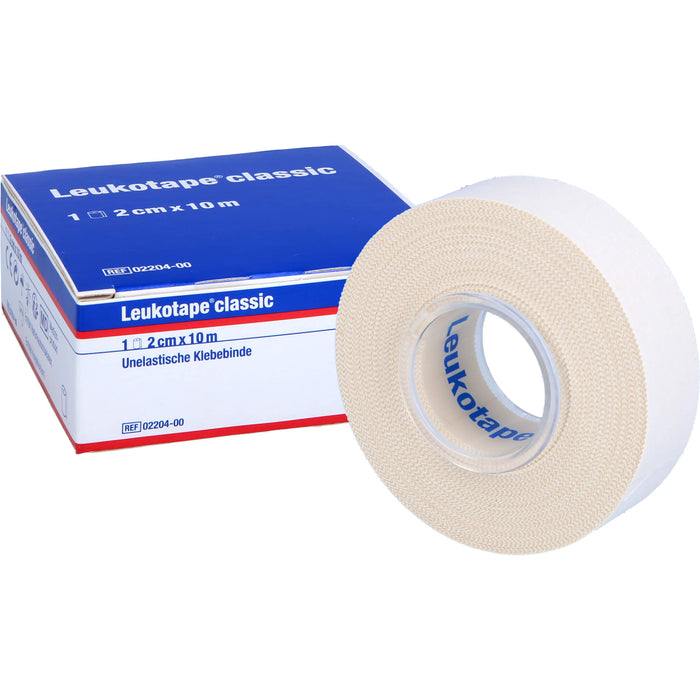 Leukotape classic unelastische Klebebinde 2 cm x 10 m weiß, 1 pc Pansements