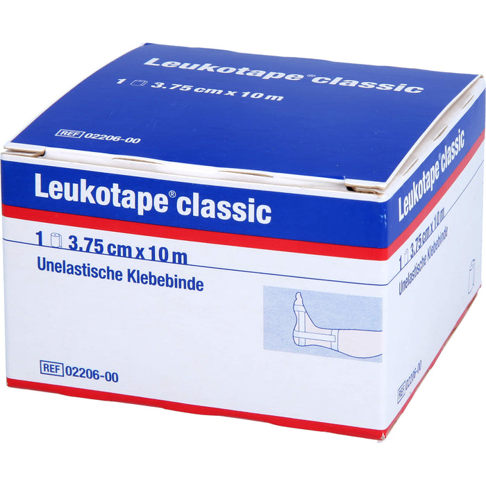 Leukotape classic 3,75 cm x 10 m weiß unelastische Klebebinde, 1 pc Pansements