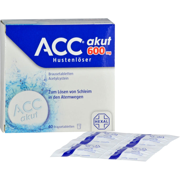 ACC akut 600 mg Hustenlöser Brausetabletten, 40 pcs. Tablets