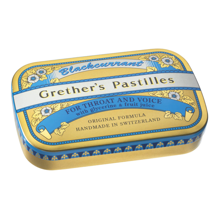 Grethers Blackcurrant Gold zuckerhaltige Pastillen, 60 g Pastilles