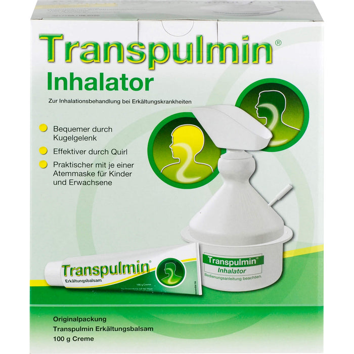 Transpulmin Erkältungsbalsam Creme mit Inhalator, 100 g Creme