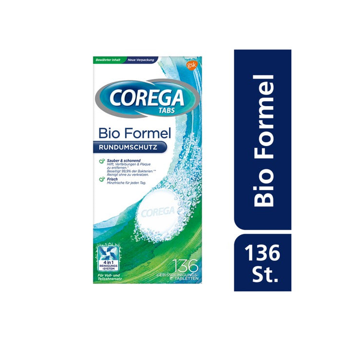 COREGA Tabs Gebissreinigungs-Tabletten Vorratspack, 136 St. Tabletten