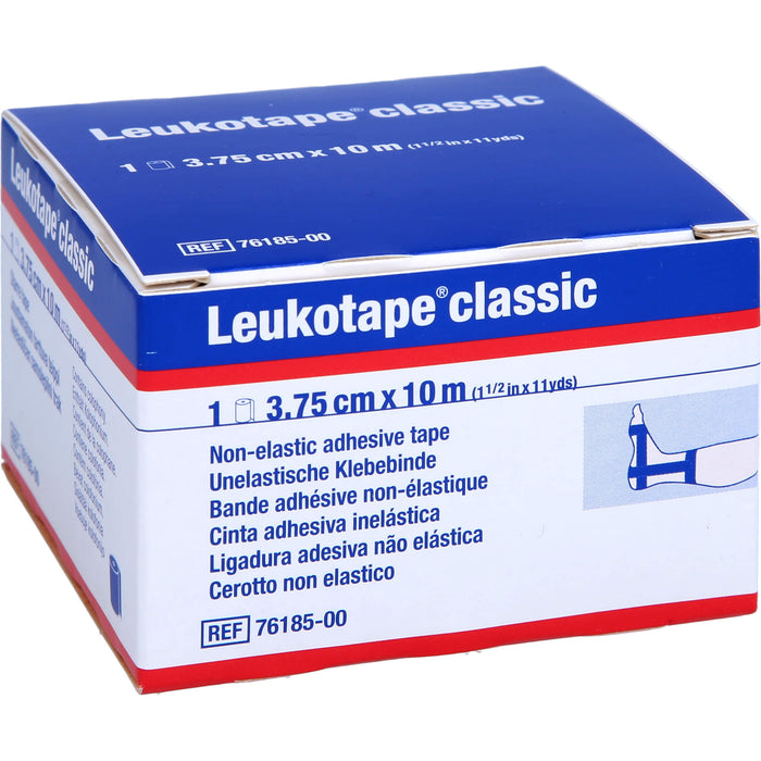 Leukotape Classic 3,75 cm x 10 m blau unelastische Klebebinde, 1 pcs. Pack