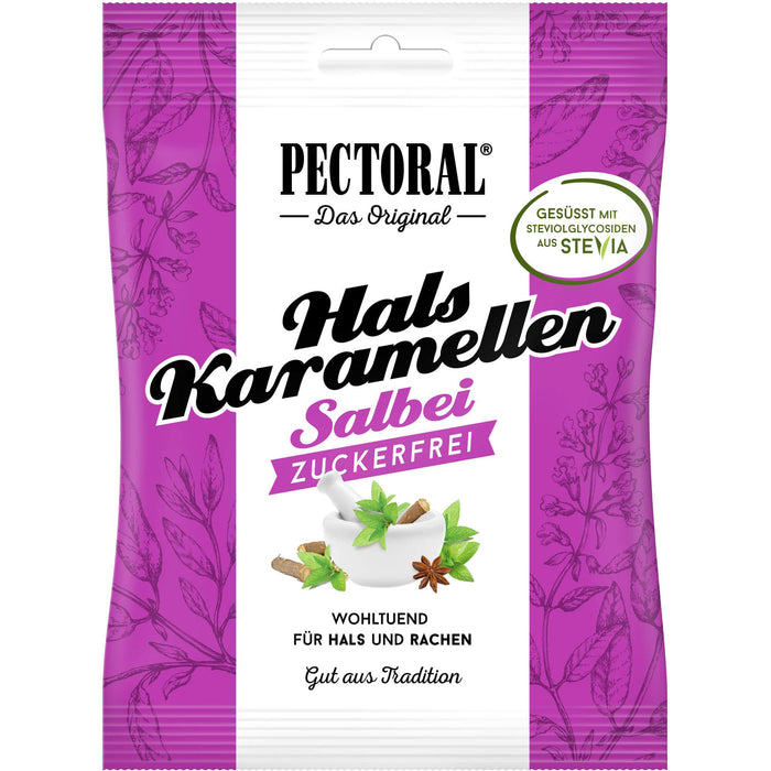 Pectoral Salbei Hals-Karamellen zuckerfrei, 60 g Candies